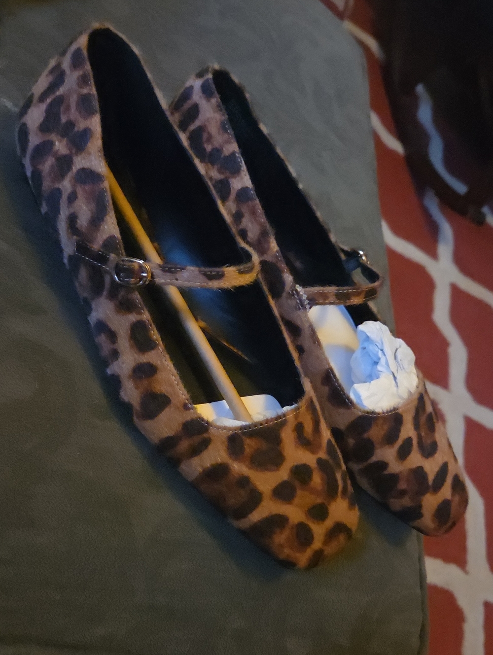 JustFab Ellidy Leopard Mary Jane Flats